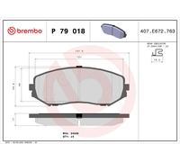 Brembo P 79 018 - Pastiglia Freno - Anteriore