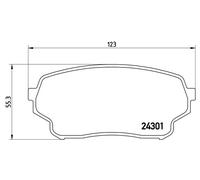 BREMBO P 79 019 Kit pastiglie freni