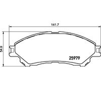 BREMBO P 79 032 Kit pastiglie freno, Freno a disco per MG (SAIC),MITSUBISHI,NISS