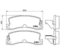 KIT PASTIGLIE FRENO POST BREMBO TOYOTA CAMRY Station 2.0 93KW 89>91 P83015