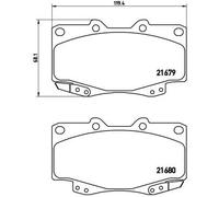 BREMBO P 83 069 Kit pastiglie freno, Freno a disco per TOYOTA