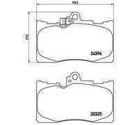 BREMBO P 83 072 Kit pastiglie freno, Freno a disco per LEXUS,TOYOTA,TOYOTA (FAW)