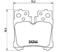 BREMBO P 83 076 Kit pastiglie freni Posteriore per TOYOTA Mirai (JPD20)