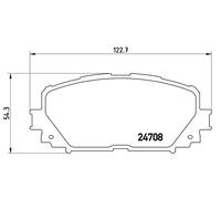 BREMBO P 83 101 Kit pastiglie freno, Freno a disco per DAIHATSU,TOYOTA