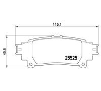 BREMBO P 83 132 Kit pastiglie freno, Freno a disco per LEXUS,TOYOTA