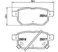 BREMBO P 83 133 Kit pastiglie freno per TOYOTA AURIS (_E15_), COROLLA Tre volumi