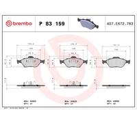 Brembo P 83 159 - Pastiglia Freno - Anteriore