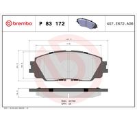 Pastiglie freno P 83 172 BREMBO per TOYOTA LEXUS