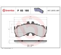 Kit pastiglie freno, Freno a disco compatibile con LEXUS P 83 180
