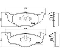 Brembo Kit Pastiglie Freno P85031