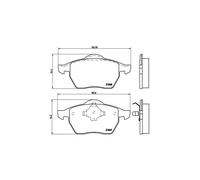 BREMBO P 85 039 Kit pastiglie freni