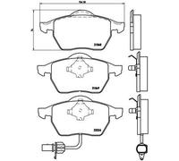 BREMBO P 85 060 Kit pastiglie freno, Freno a disco per FORD,SEAT,VW