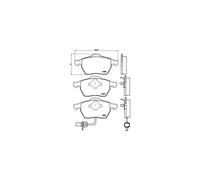 Set di pastiglie freno BREMBO P 85 060, anteriore