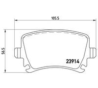 Set di pastiglie freno BREMBO P 85 073, posteriore