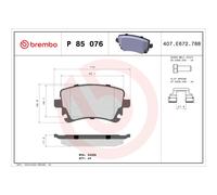 BREMBO P 85 076 Pastiglie freno posteriore per A6 Transporter Multivan Californi