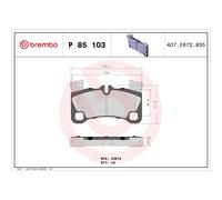 BREMBO P 85 103 Kit pastiglie freni