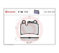 Pastiglie freno P 85 111 BREMBO per VW TOUAREG