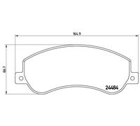 Set di pastiglie freno BREMBO P 85 115, anteriore
