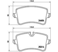 Brembo P 85 119 - Pastiglia Freno - Posteriore