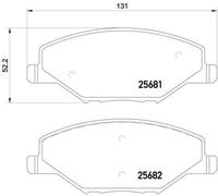 BREMBO P85121 Pastiglia Freno VW Polo 1,6bz - Skoda Fabia III 11- 14- Ant.
