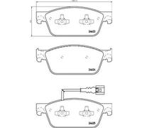 Set di pastiglie freno BREMBO P 85 141, anteriore