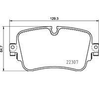 Set di pastiglie freno BREMBO P 85 161, posteriore