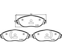 BREMBO P 85 166 Kit pastiglie freno per VW ARTEON (3H7, 3H8), ARTEON SHOOTING BR