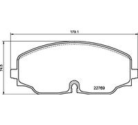 BREMBO P 85 176 Kit pastiglie freno, Freno a disco per VW