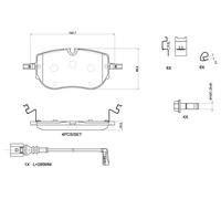 BREMBO Kit pastiglie freno, Freno a disco P85192