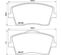 BREMBO P 86 031 Kit pastiglie freno, Freno a disco per GEELY,LYNK & CO,VOLVO,VOL