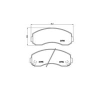 BREMBO pastiglie freno P99003 154x64 spessore 16 mm con avvisatore acustico