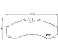 BREMBO P A6 017 Kit pastiglie freno, Freno a disco per IVECO,PEUGEOT (DF-PSA),RE