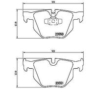 BREMBO P06039 Kit pastiglie freno per BMW 3 (E90), 3 Cabriolet (E93), 3 Coupé (E