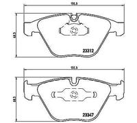 Set di pastiglie freno BREMBO P 06 046, anteriore