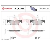 BREMBO P06094 Kit Pastiglie Freno Disco BMW MINI BRAND NEW
