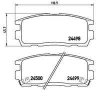 PPW04AF Kit pastiglie freno, Freno a disco posteriore (MARCA JAPANPARTS)..