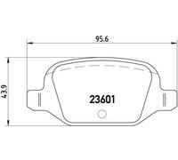 Serie pastiglie pattini freno post brembo per Fiat Panda (169) 1.4 natural power
