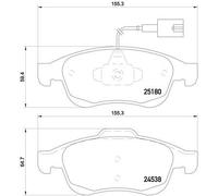 Pastiglie Freno Per Alfa Romeo Giulietta 1.4 TB 1.6 2.0 Jtdm Pattini Anteriori