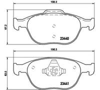 Set di pastiglie freno BREMBO P 24 058, anteriore