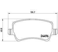 Set di pastiglie freno BREMBO P 24 078, posteriore