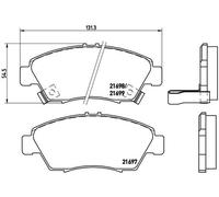 Set di pastiglie freno BREMBO P 28 024, anteriore