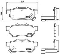 P28025 Kit pastiglie freno, Freno a disco posteriore (MARCA BREMBO)..