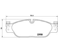 BREMBO P36021 Kit pastiglie freno per JAGUAR S-TYPE II (X200), XJ (X350, X358)