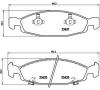 BREMBO P37005 Kit Pastiglie Freno Disco JEEP BRAND NEW