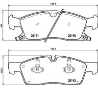 BREMBO P37015 Kit Pastiglie Freno Disco JEEP DODGE BRAND NEW