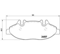 Set di pastiglie freno BREMBO P 50 050, anteriore
