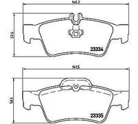 Set di pastiglie freno BREMBO P 50 052, posteriore