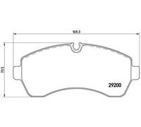Set di pastiglie freno BREMBO P 50 059, anteriore