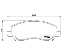 Set di pastiglie freno BREMBO P 54 030, anteriore