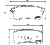 BREMBO P54031 Kit pastiglie freno per MITSUBISHI ASX (GA_W_), GRANDIS (NA_W), LA